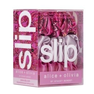 Alice + Olivia X Slip 100% Silk Large Scrunchie Set Multi Assorted Colors